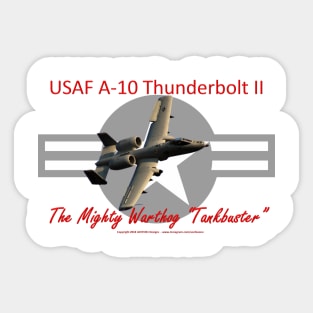 A-10 Warthog Rolling In 1 Sticker